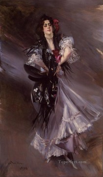 アニタ・デ・ラ・フェリエの肖像スペインダンサーのジャンルジョヴァンニ・ボルディーニ Oil Paintings